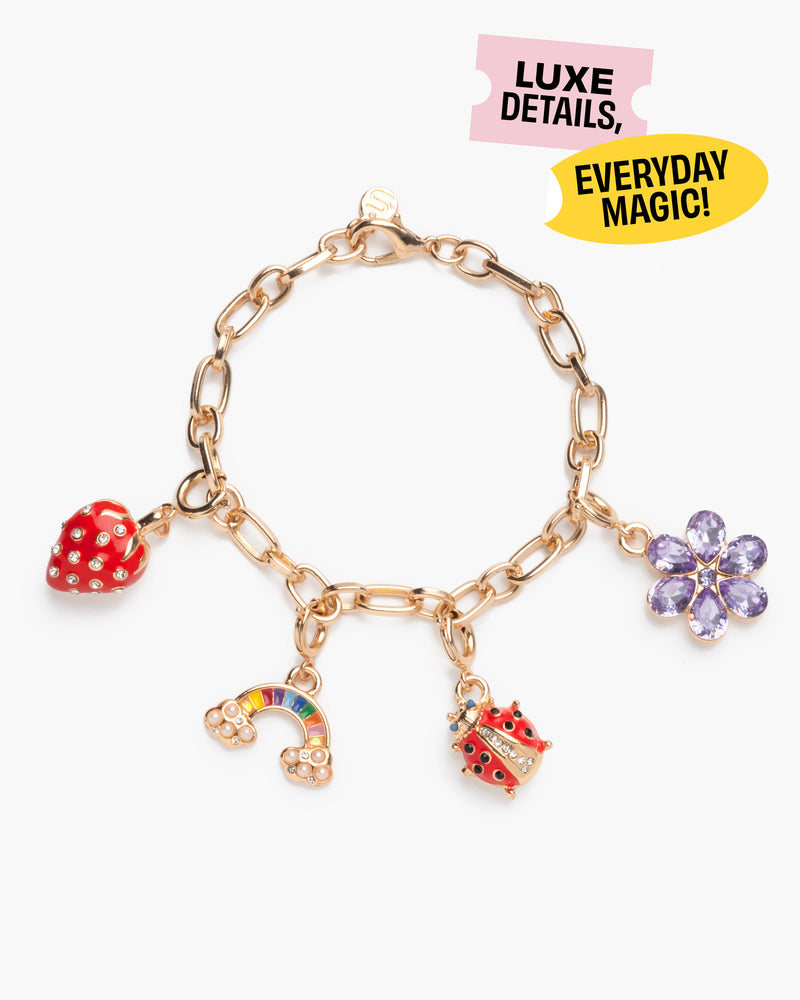 Lucky Ladybug Charm Bracelet