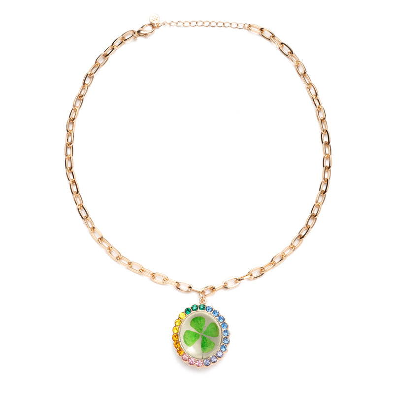 Lucky Streak REAL 4-Leaf Clover Necklace