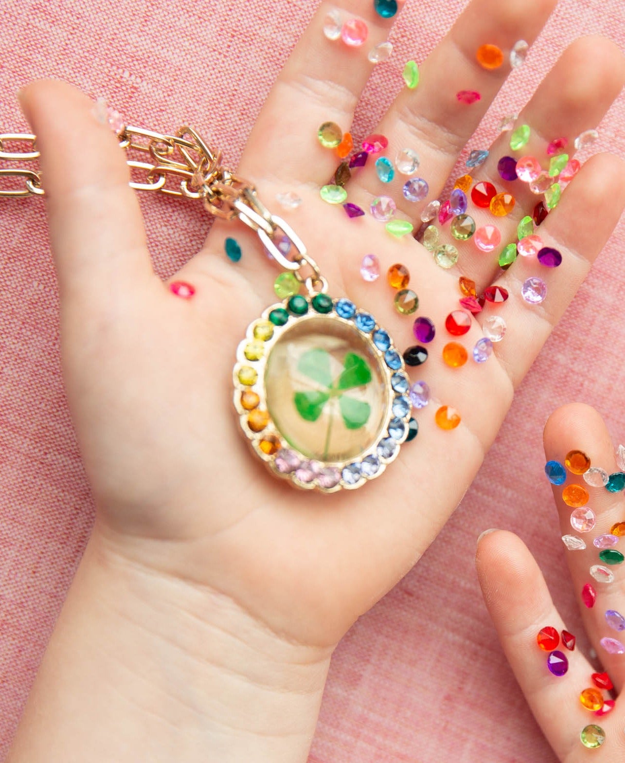 Lucky Streak REAL 4-Leaf Clover Necklace