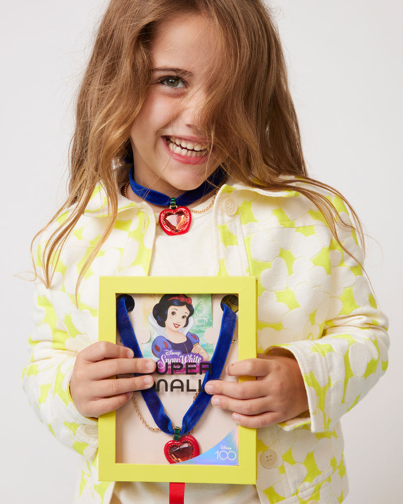 Disney Snow White Apple Heart Mirror Necklace