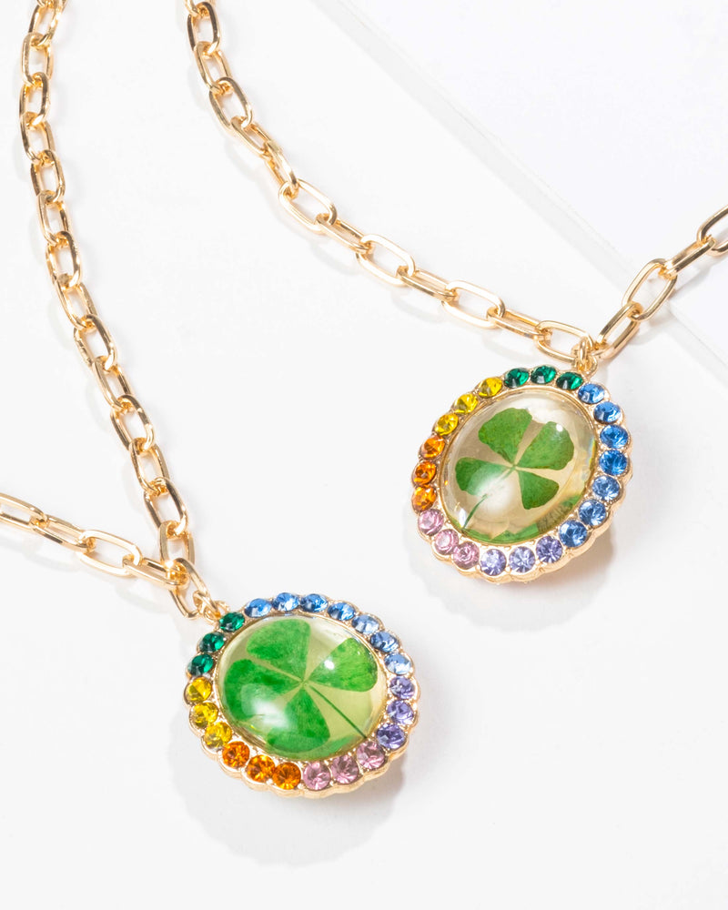 Lucky Streak REAL 4-Leaf Clover Necklace
